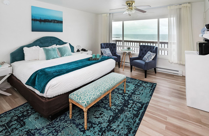 Guest room at Surfrider Resort.