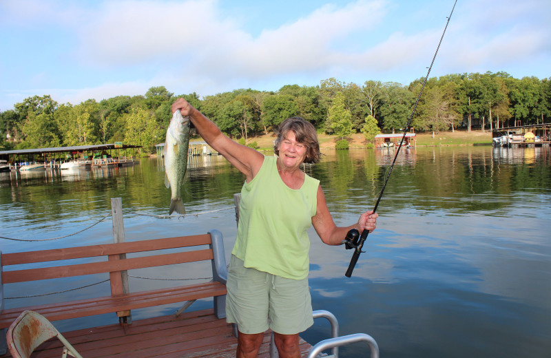 Fishing at Double Oak Resort.