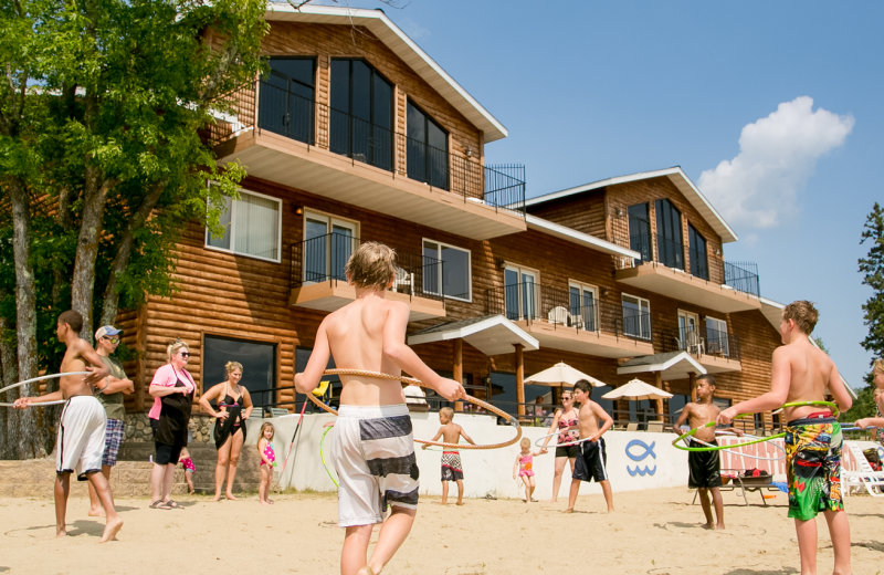 Beach at Hiawatha Beach Resort.