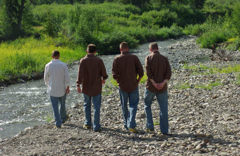 Heading out for a hike along the Two Medicine river.