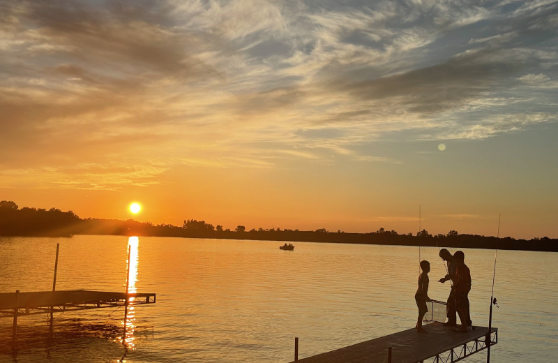 Sunset at Barrett Lake Resort.