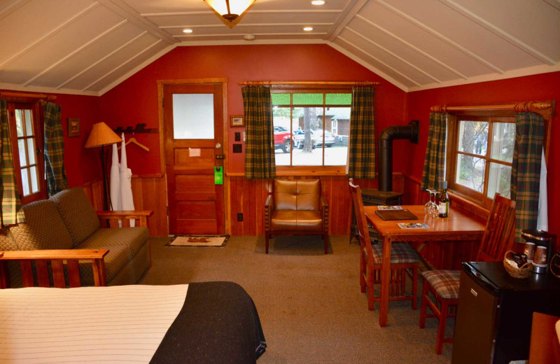 Cabin interior at Johnston Canyon Lodge & Bungalows.