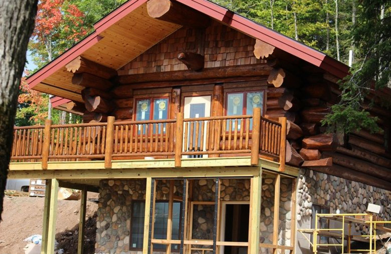 Cabin exterior at Aqua Log Cabin Resort.