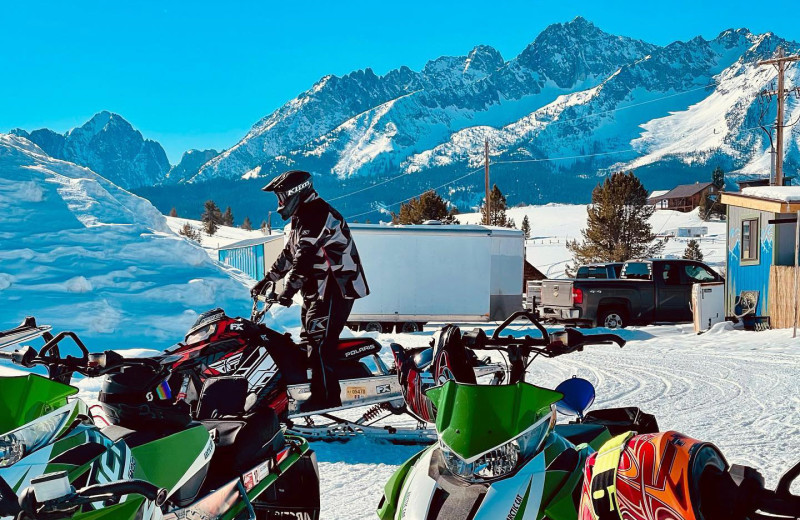 Snowmobiling at Mountain Village Resort.