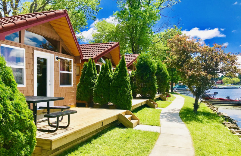 Cabin exterior at Edinboro Lake Resort.