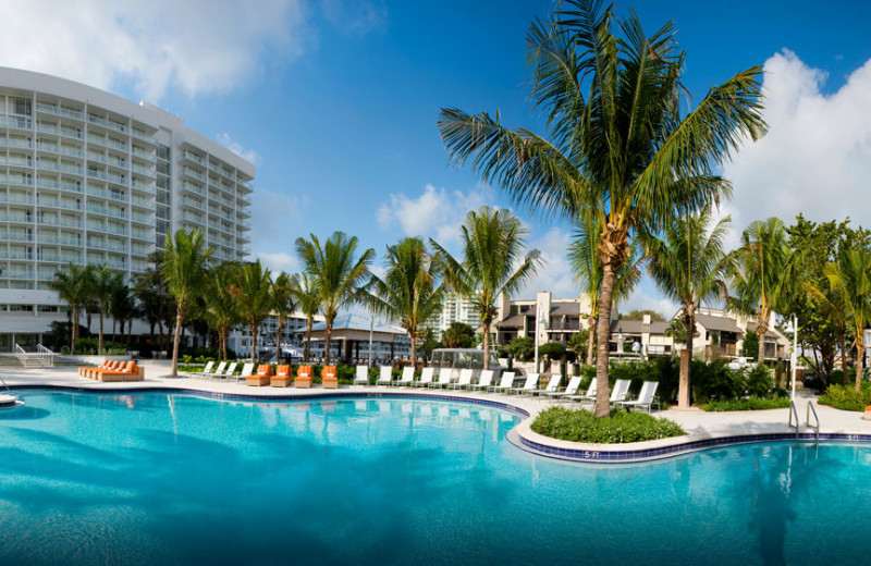 Outdoor pool at Hilton Fort Lauderdale Marina.