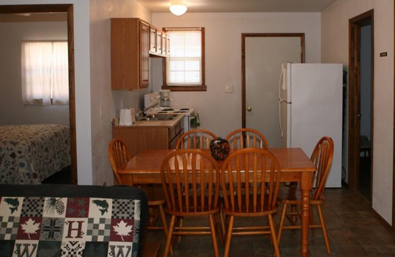 Interior of Cabin I at Antlers Resort
