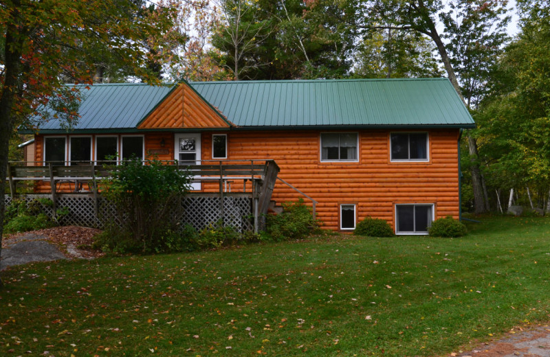 Cabin exterior at Moosehorn Resort.