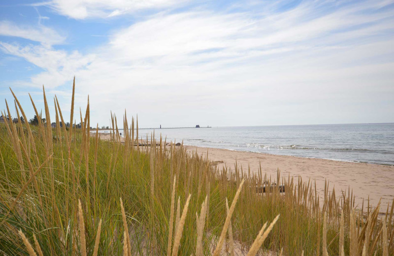 Beach at Lake Michigan Cottages.