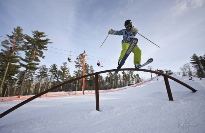 Skiing Jumps at Pine Mountain Resort