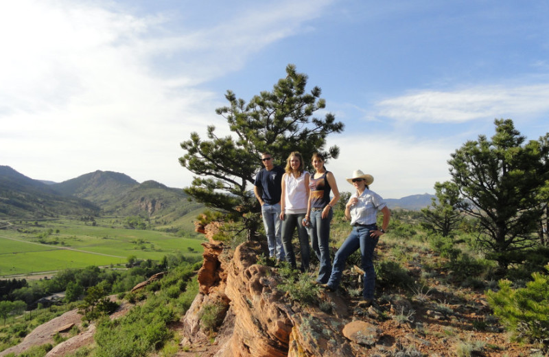 Hiking at Sylvan Dale Guest Ranch.