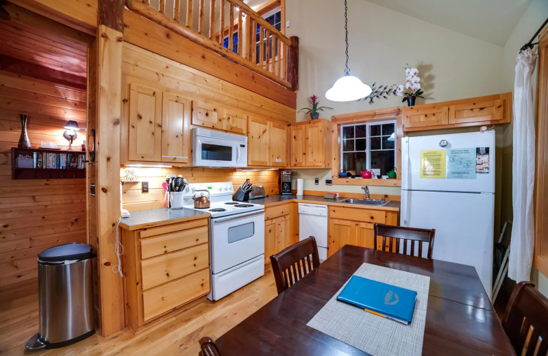 Rental kitchen at Mt. Baker Lodging.