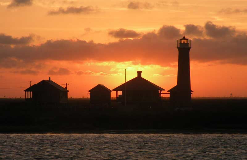 Sunset at The Dunes Condominiums.