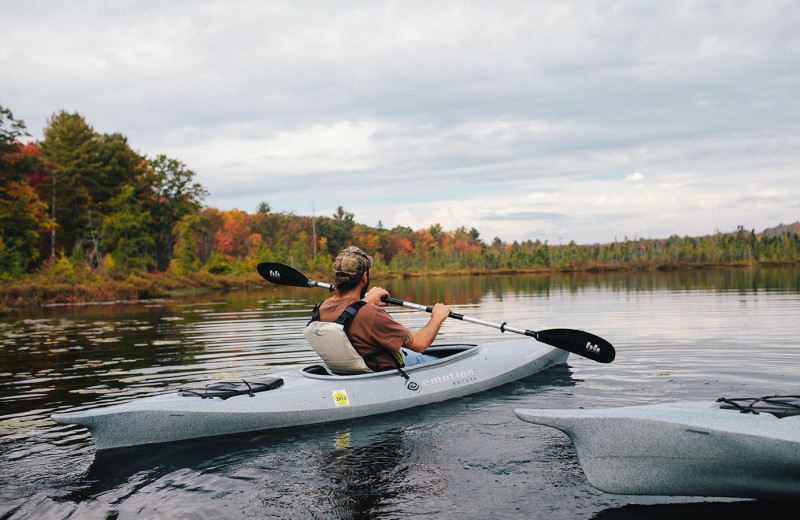 Kayaking at Woodloch Resort.