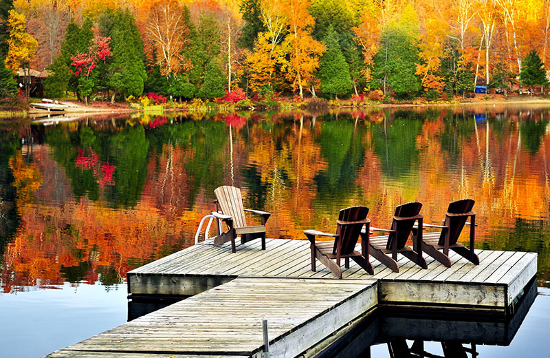 Dock view at Fiddler Lake Resort.