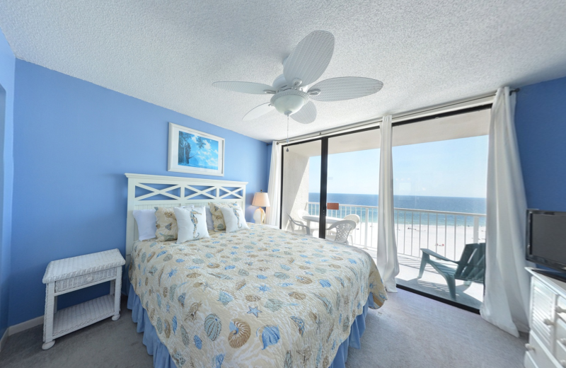 Rental bedroom at Coastal Properties.