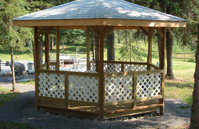 Gazebo at Cheechako Cabins.