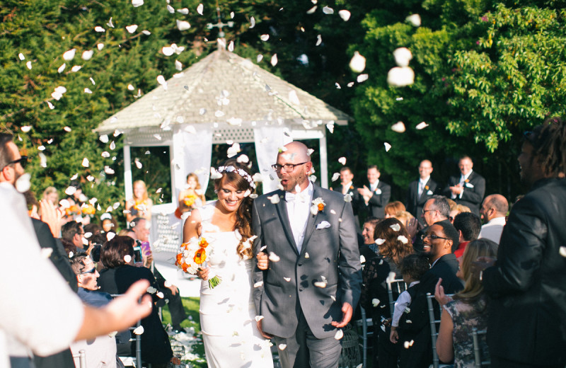 Wedding at Garden view at Cambria Pines Lodge.