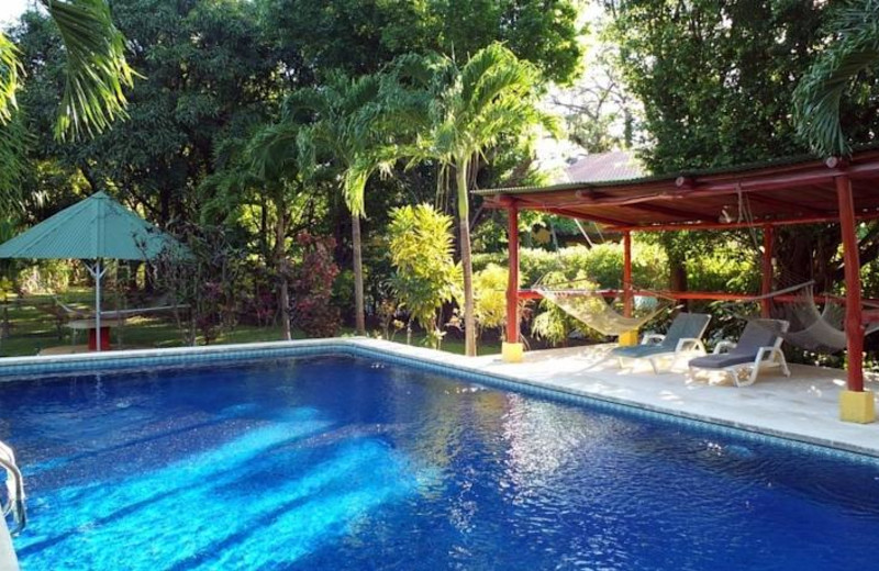 Outdoor pool at Hotel Rancho Suizo Lodge.