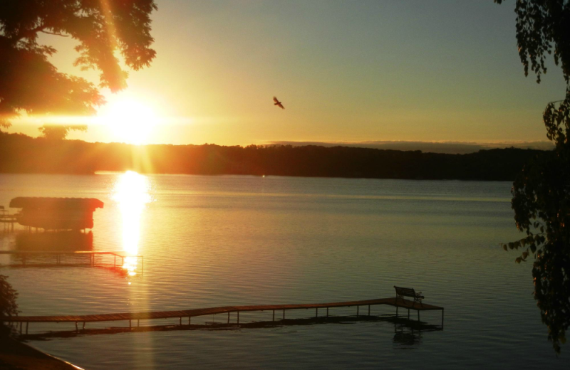 Sunset at Delton Oaks Resort.