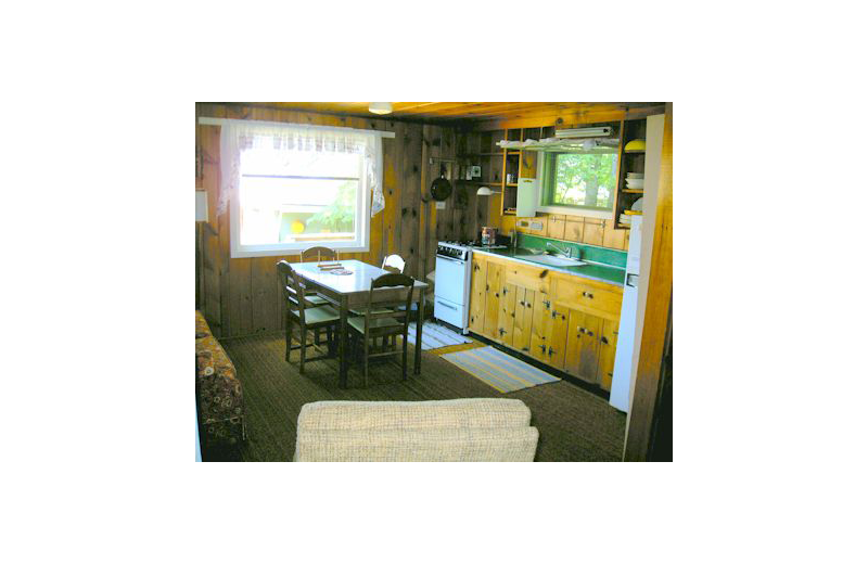 Cabin interior at Eagle Wing Resort.