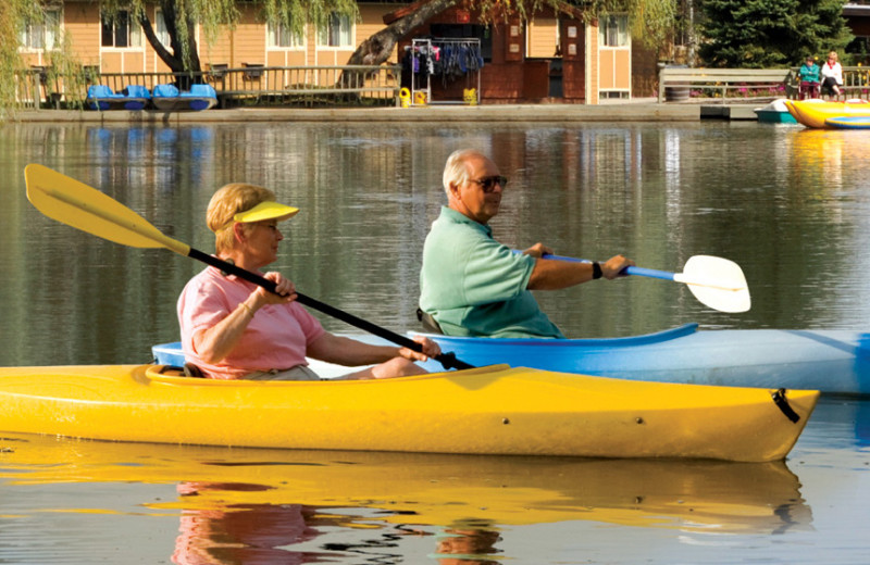 Kayaking at Rocking Horse Ranch Resort.