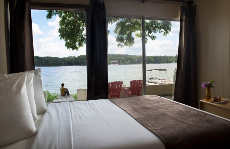 Lake view at Delton Oaks Resort.