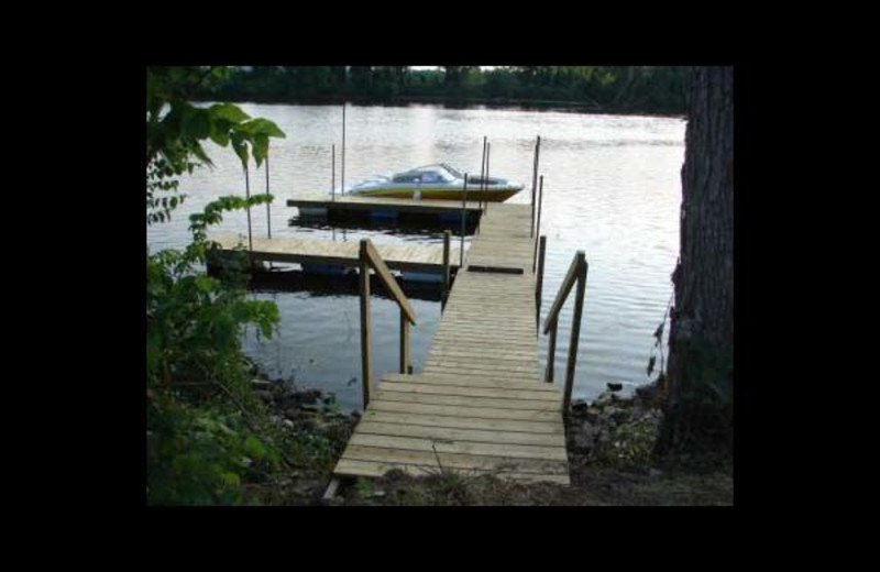 Docks at Ward's Riverside Cabins.