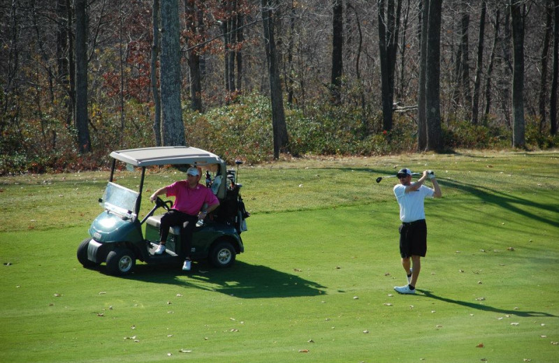 Playing Golf at Wisp Resort