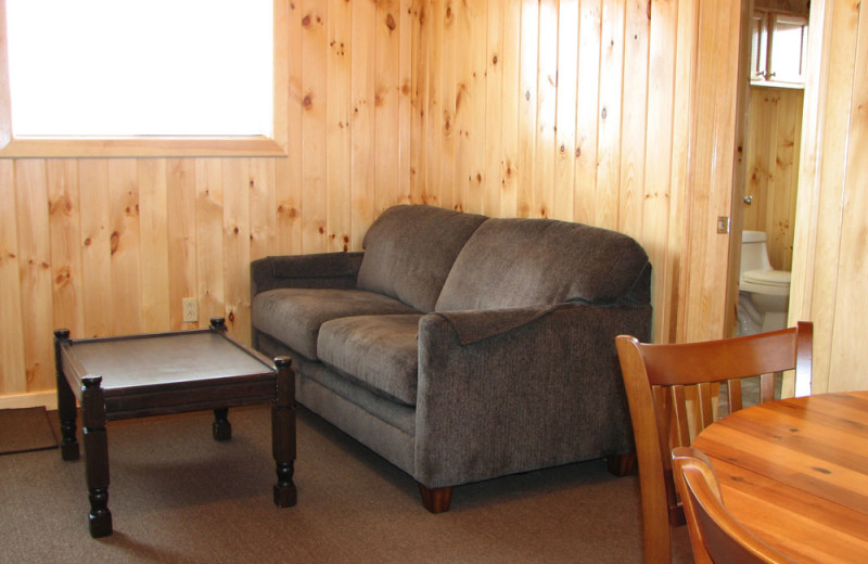Cottage interior at Angel Rock Waterfront Cottages.