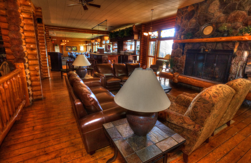 Lobby at Overlander Mountain Lodge.