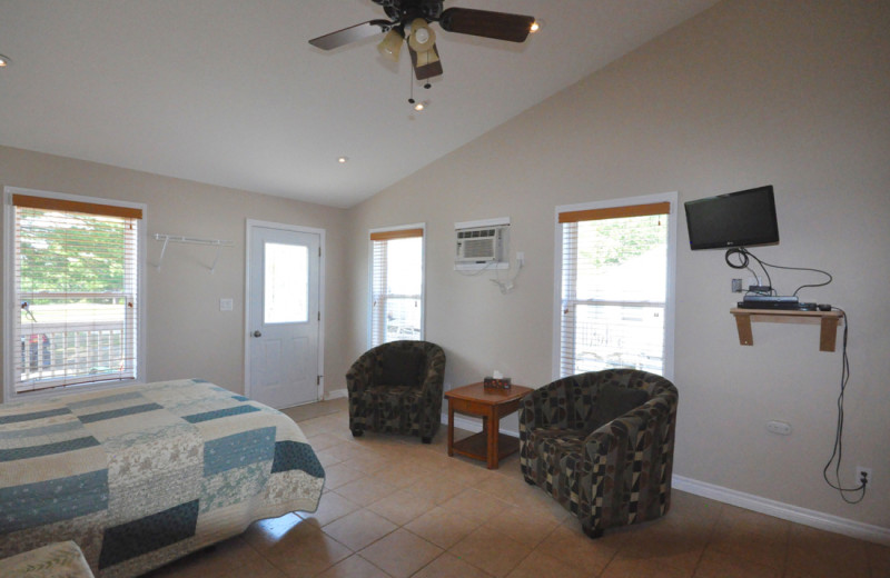 Cottage living room at Hall's Cottages.