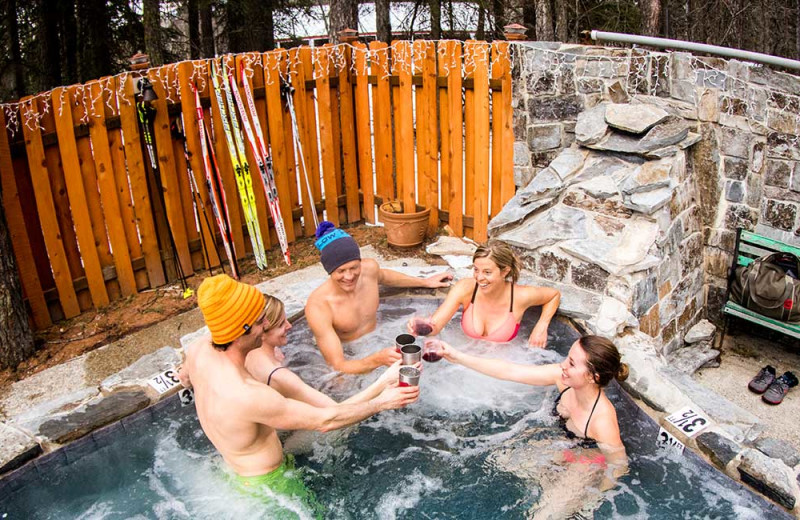 Hot tub at Izaak Walton Inn.