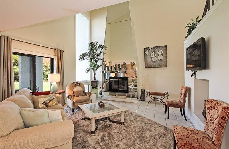 Condo living room at Shoreline Towers.