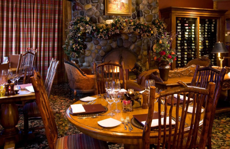 Dining at Rusty Parrot Lodge.