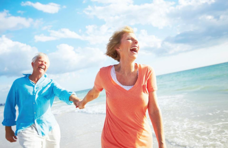 Walks on the beach at Grande Shores Ocean Resort.
