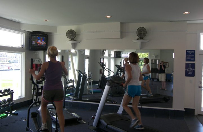Fitness room at Bay Harbor Resort and Marina.