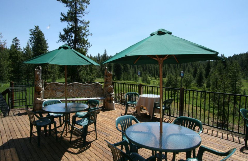 Deck view at Bear Creek Lodge.