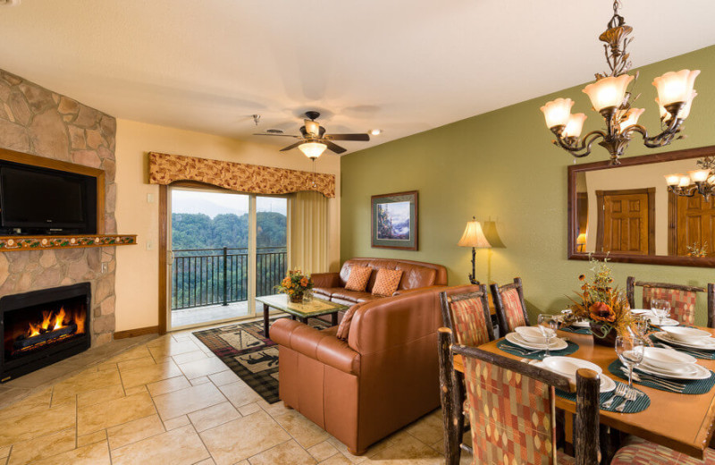 Guest living room at Westgate Smoky Mountain Resort & Spa.