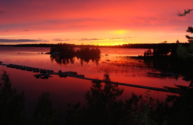 Sunset at Pine Portage Lodge