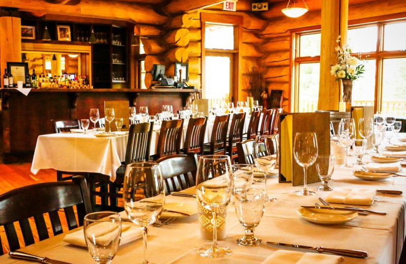 Dining at Island Lake Lodge.
