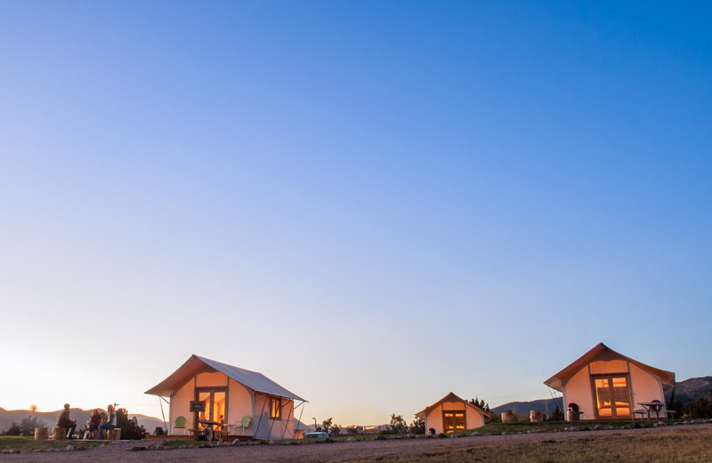 Tents at Royal Gorge Cabins. 