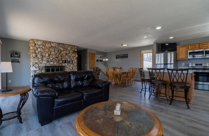 Cabin interior at Ten Mile Lake Resort.