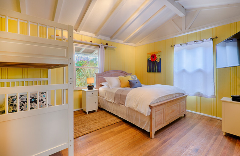 Vacation rental bedroom at Seabreeze Vacation Rentals, LLC.