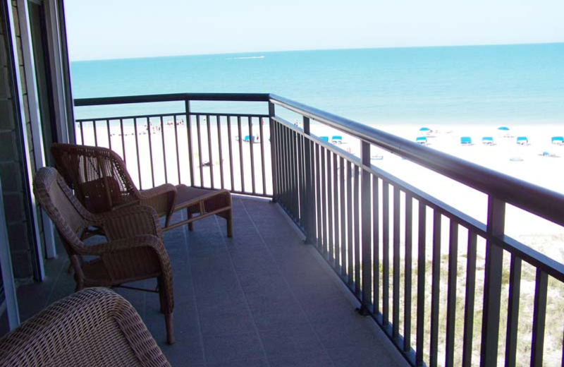 Balcony view at Gulf Strand Resort.