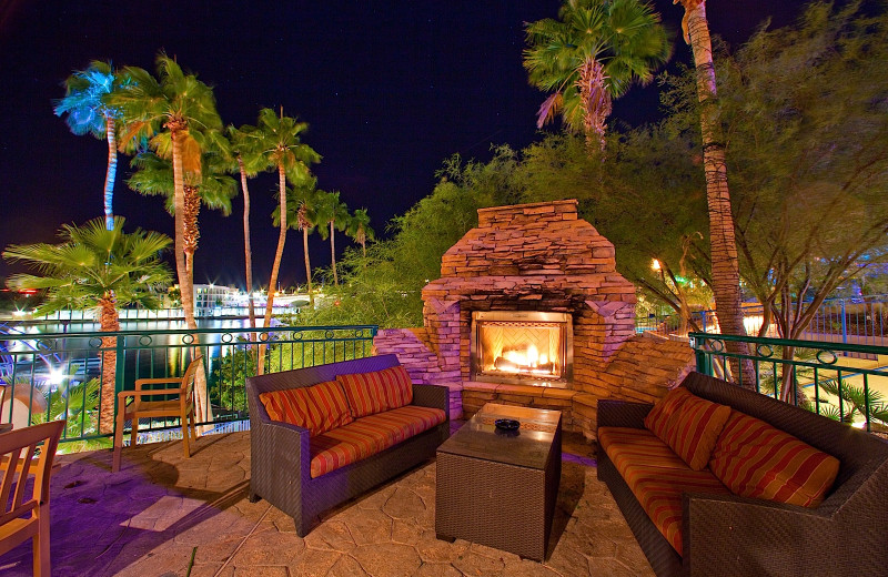 Outdoor lounge at London Bridge Resort.