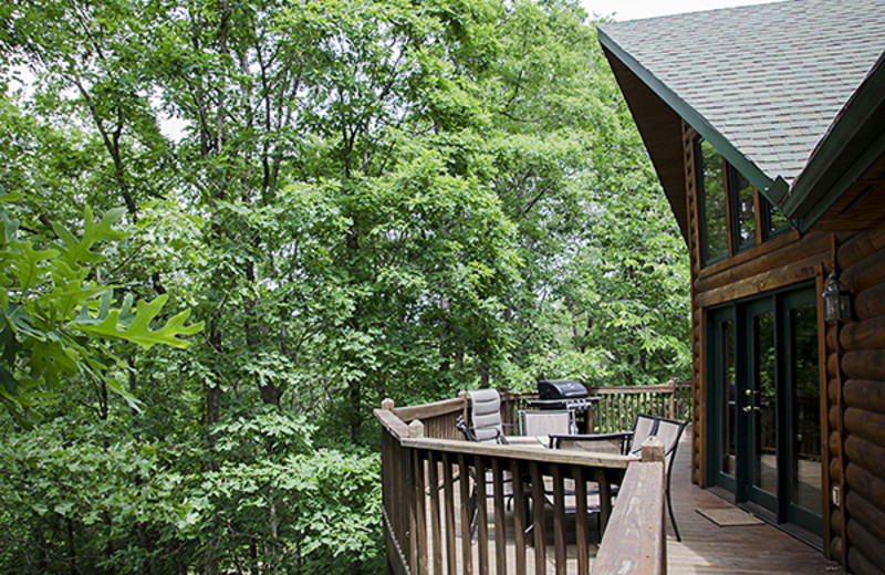 Deck view at Hideaway Haven.