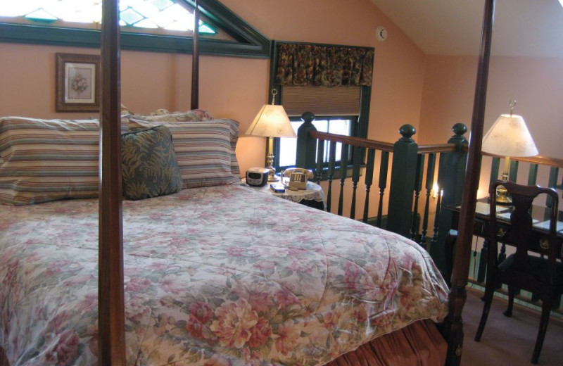 Suite bedroom at Rochester Inn.