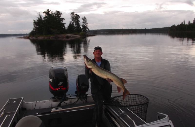 Fishing at Rough Rock Lodge.