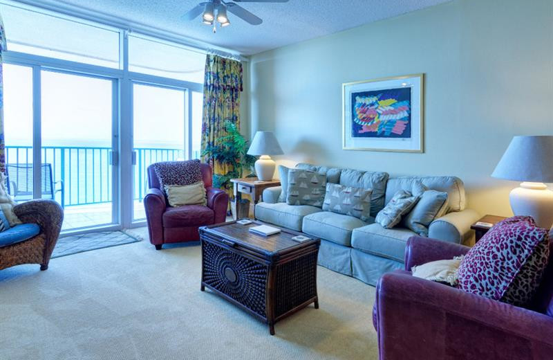 Rental living room at Newman-Dailey Resort Properties, Inc. 